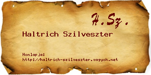 Haltrich Szilveszter névjegykártya
